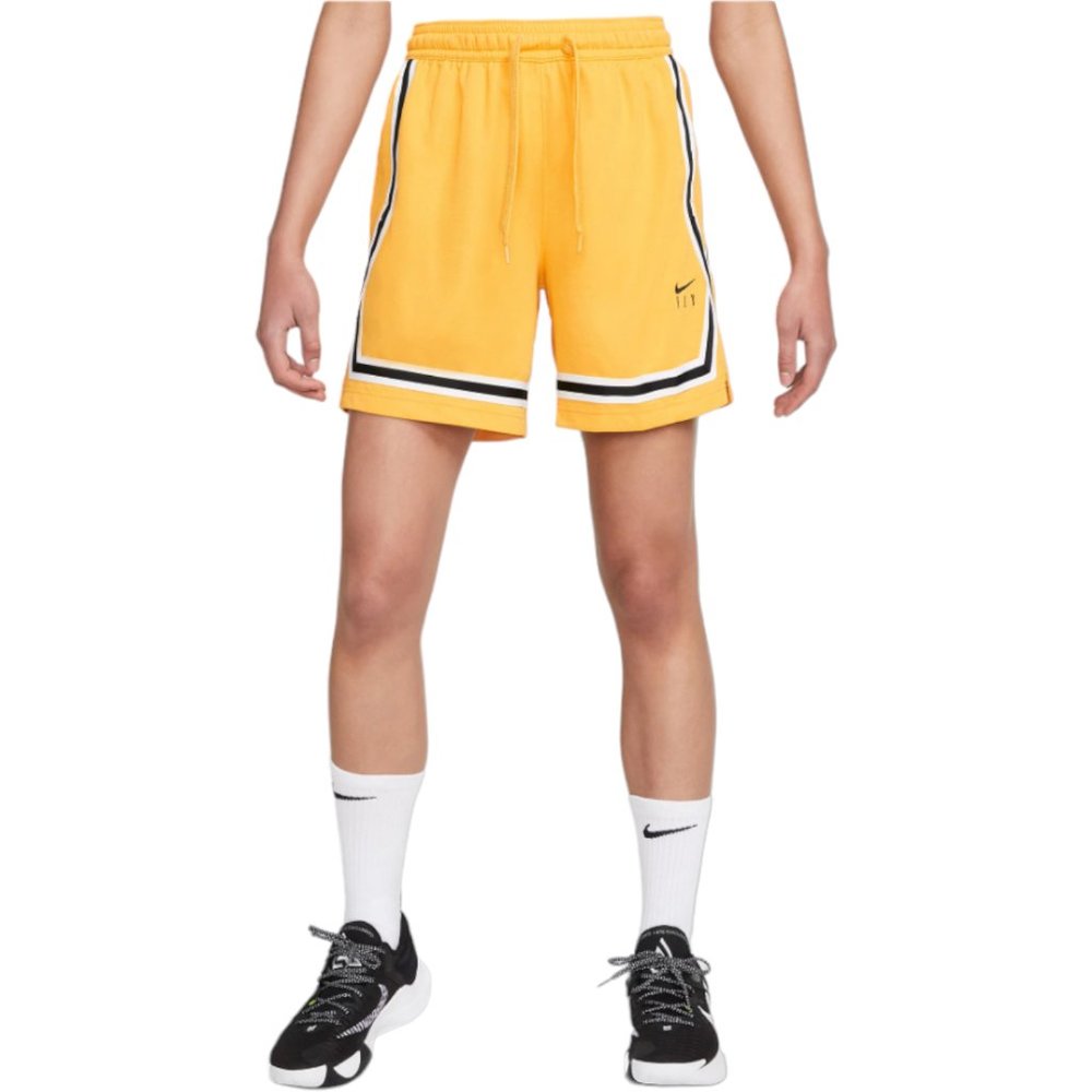 Nike Women's Fly Crossover Basketball Shorts Size XXL 2XL Loose Fit Yellow NWT